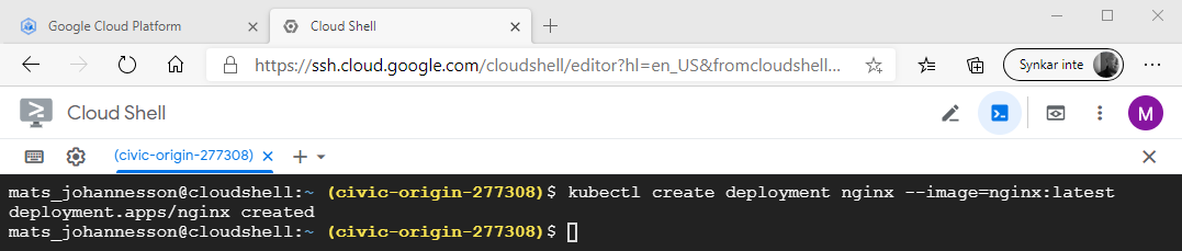 kubectl create deployment nginx --image:nginx:latest